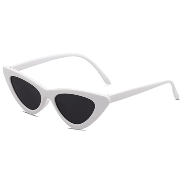Vintage Narrow Cat Eye Sunglasses Clout Goggles SJ2044 White
